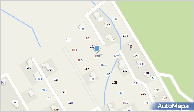 Józefów, Wiosenna, 16H, mapa Józefów