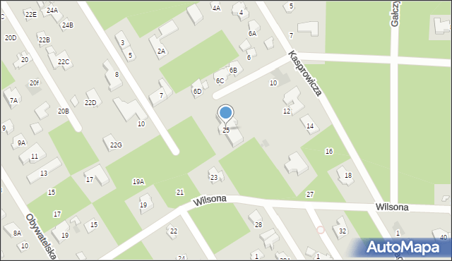 Józefów, Wilsona Thomasa Woodrowa, 25, mapa Józefów