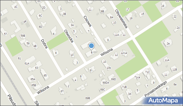 Józefów, Wilsona Thomasa Woodrowa, 5, mapa Józefów