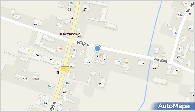 Kaczanowo, Wiejska, 4, mapa Kaczanowo