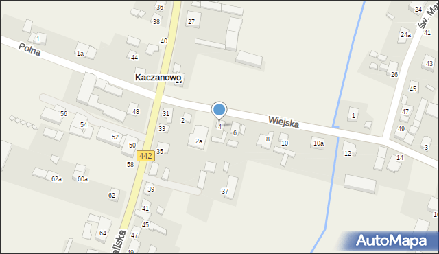 Kaczanowo, Wiejska, 4, mapa Kaczanowo