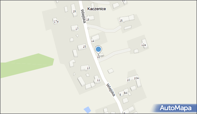 Kaczenice, Wiejska, 12, mapa Kaczenice