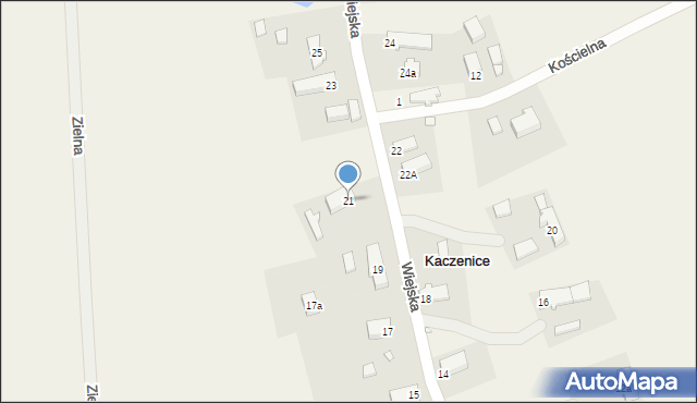 Kaczenice, Wiejska, 21, mapa Kaczenice