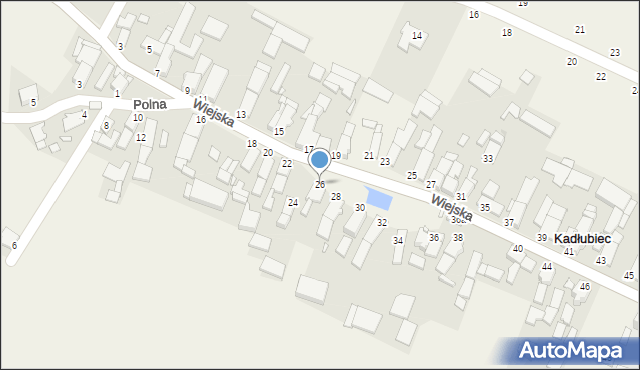 Kadłubiec, Wiejska, 26, mapa Kadłubiec