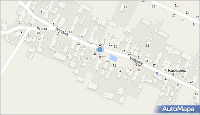 Kadłubiec, Wiejska, 28, mapa Kadłubiec