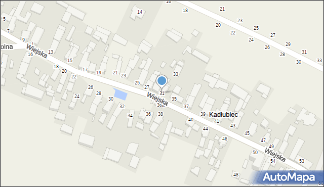 Kadłubiec, Wiejska, 31, mapa Kadłubiec