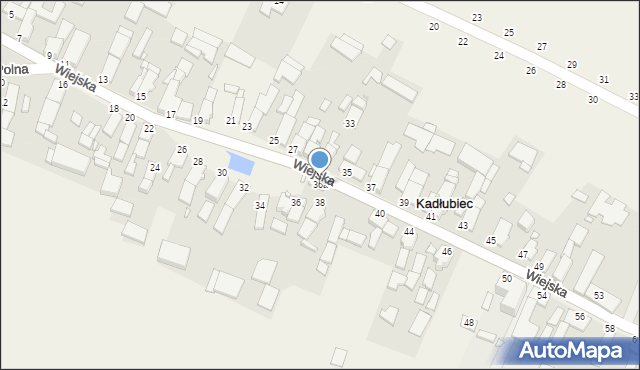 Kadłubiec, Wiejska, 36a, mapa Kadłubiec