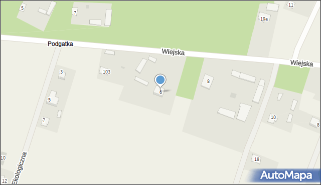 Kadzidło, Wiejska, 6, mapa Kadzidło