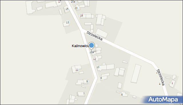 Kalinowice, Wiejska, 12a, mapa Kalinowice