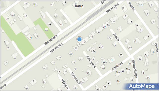 Kanie, Wiosenna, 12, mapa Kanie