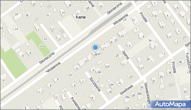 Kanie, Wiosenna, 15, mapa Kanie