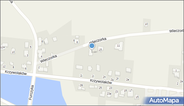 Kaniów, Wieczorka Antoniego, ks., 19, mapa Kaniów