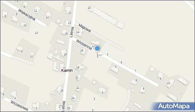 Karnin, Wiosenna, 2, mapa Karnin