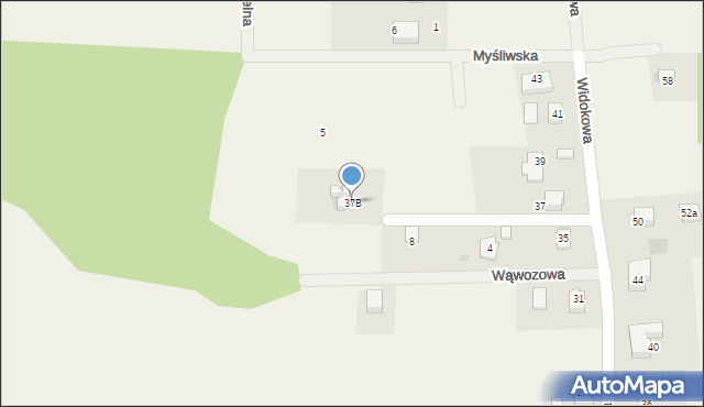 Karniowice, Widokowa, 37B, mapa Karniowice