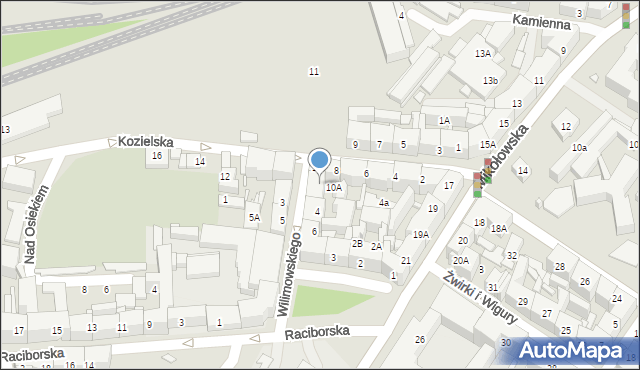 Katowice, Wilimowskiego Maksymiliana, 2, mapa Katowic