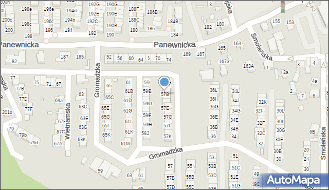 Katowice, Wietnamska, 57B, mapa Katowic