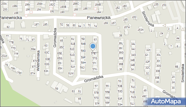 Katowice, Wietnamska, 57E, mapa Katowic