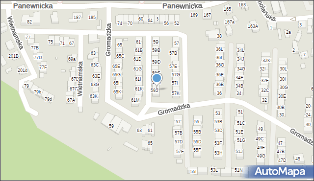 Katowice, Wietnamska, 59L, mapa Katowic