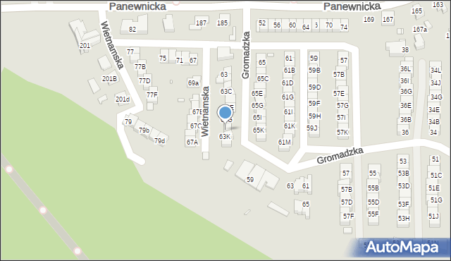 Katowice, Wietnamska, 63J, mapa Katowic