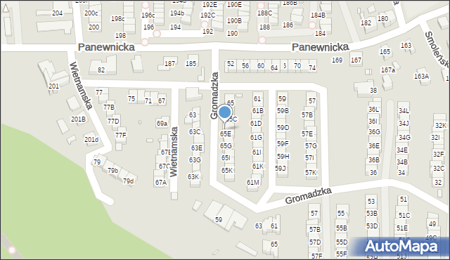 Katowice, Wietnamska, 65D, mapa Katowic