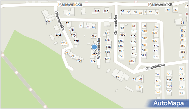 Katowice, Wietnamska, 67C, mapa Katowic