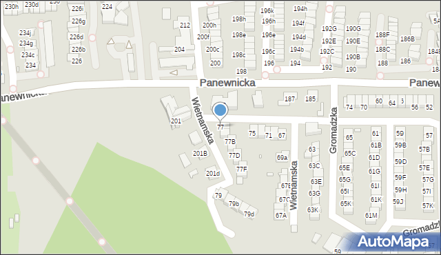 Katowice, Wietnamska, 77, mapa Katowic