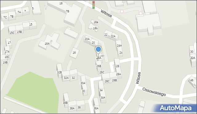 Katowice, Witosa Wincentego, 26A, mapa Katowic