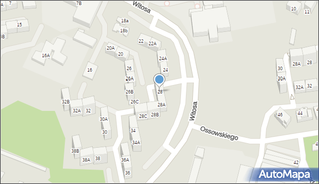 Katowice, Witosa Wincentego, 28, mapa Katowic