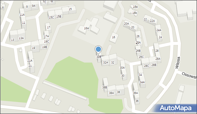 Katowice, Witosa Wincentego, 32B, mapa Katowic