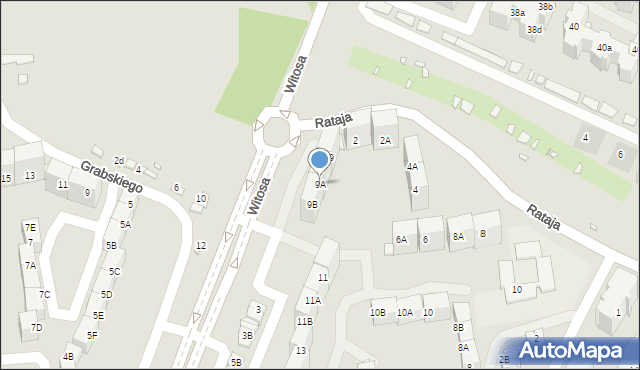 Katowice, Witosa Wincentego, 9A, mapa Katowic