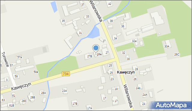 Kawęczyn, Wilanowska, 27A, mapa Kawęczyn