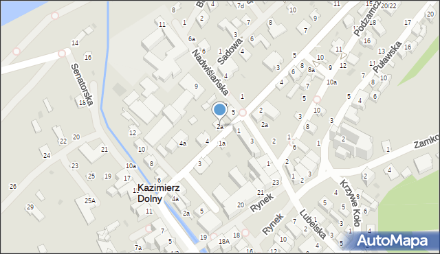 Kazimierz Dolny, Witkiewicza Jana Koszczyca, 2a, mapa Kazimierz Dolny