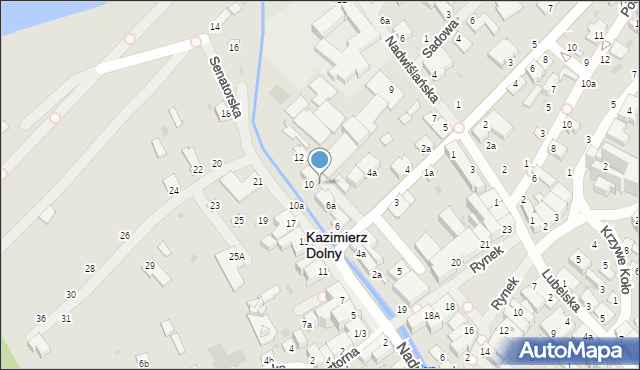 Kazimierz Dolny, Witkiewicza Jana Koszczyca, 6b, mapa Kazimierz Dolny