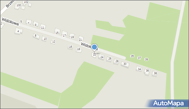 Kędzierzyn-Koźle, Widokowa, 22, mapa Kędzierzyna-Koźle