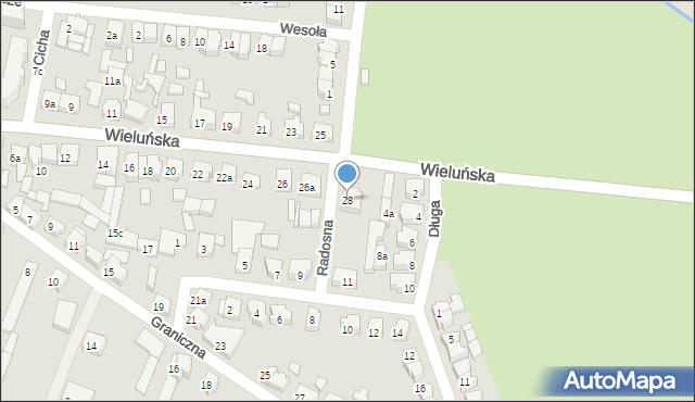 Kępno, Wieluńska, 28, mapa Kępno