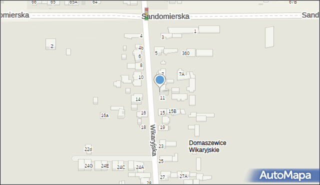 Kielce, Wikaryjska, 9, mapa Kielc