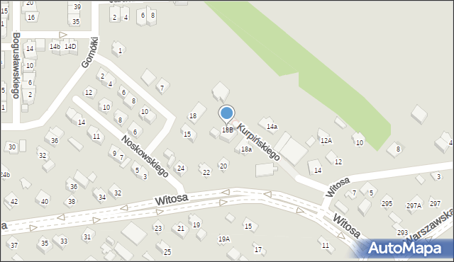 Kielce, Witosa Wincentego, 18B, mapa Kielc