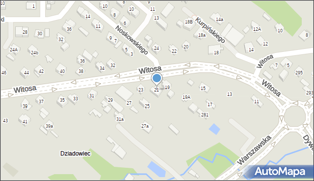 Kielce, Witosa Wincentego, 21, mapa Kielc