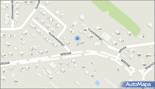 Kielce, Witosa Wincentego, 22, mapa Kielc