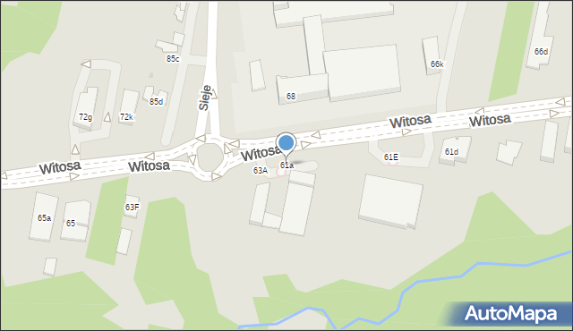 Kielce, Witosa Wincentego, 61a, mapa Kielc