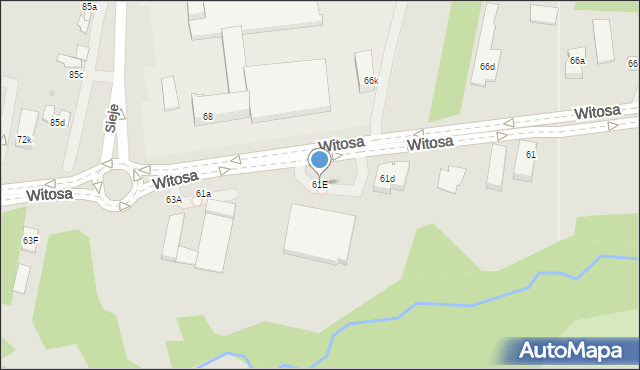 Kielce, Witosa Wincentego, 61E, mapa Kielc