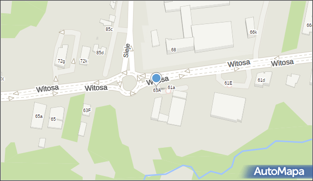 Kielce, Witosa Wincentego, 63A, mapa Kielc