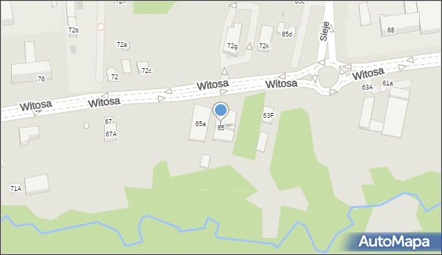 Kielce, Witosa Wincentego, 65, mapa Kielc