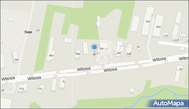 Kielce, Witosa Wincentego, 66, mapa Kielc