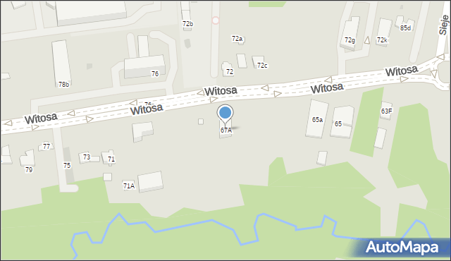 Kielce, Witosa Wincentego, 67A, mapa Kielc