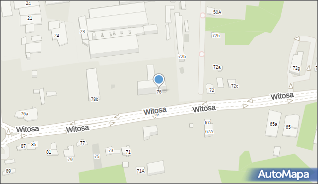 Kielce, Witosa Wincentego, 76, mapa Kielc