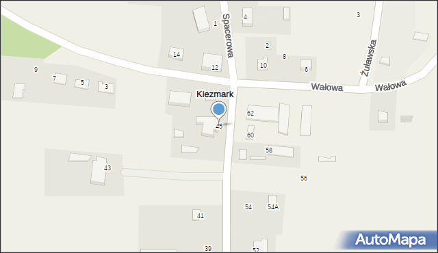 Kiezmark, Wiślana, 45, mapa Kiezmark