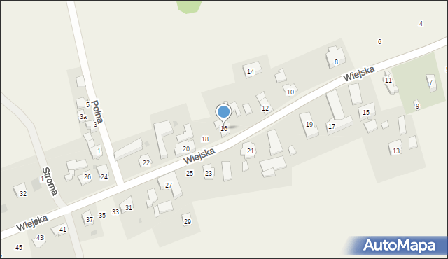 Kisielów, Wiejska, 16, mapa Kisielów