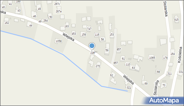 Kłaj, Wiejska, 116, mapa Kłaj