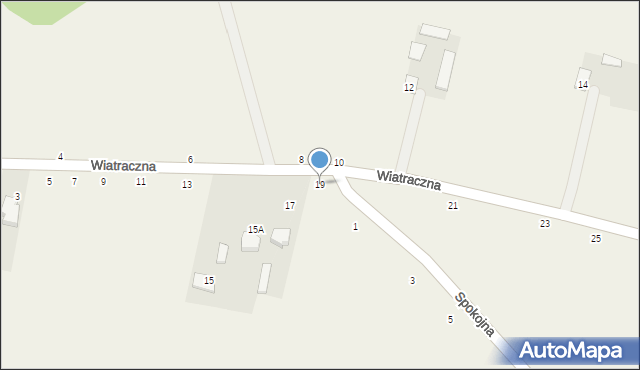 Kłoczew, Wiatraczna, 19, mapa Kłoczew
